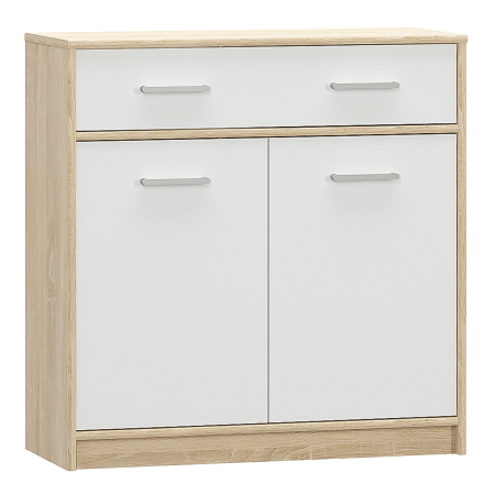 Toate Produsele - Comodă 2D1S, alb/stejar sonoma, TEYO
