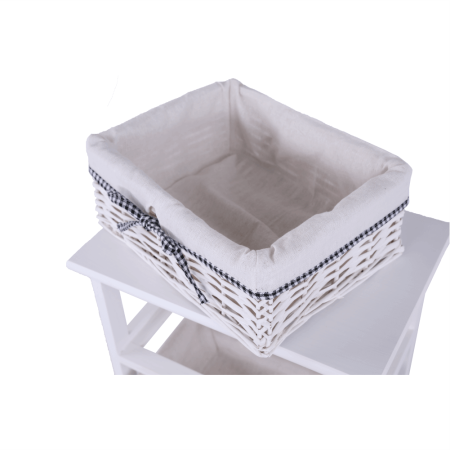 Comodă, 4 coşuri, alb antichizat, RUBY 4 [2]