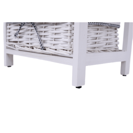 Comodă, 4 coşuri, alb antichizat, RUBY 4 [3]