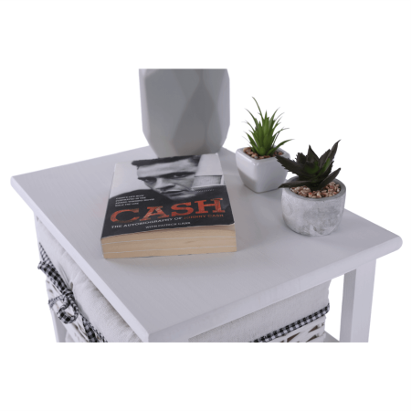 Comodă, 4 coşuri, alb antichizat, RUBY 4 [6]