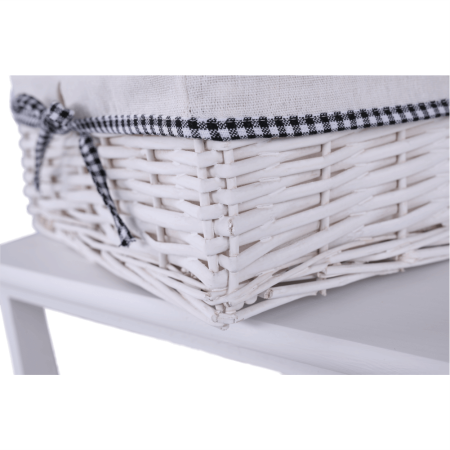 Comodă, 4 coşuri, alb antichizat, RUBY 4 [16]