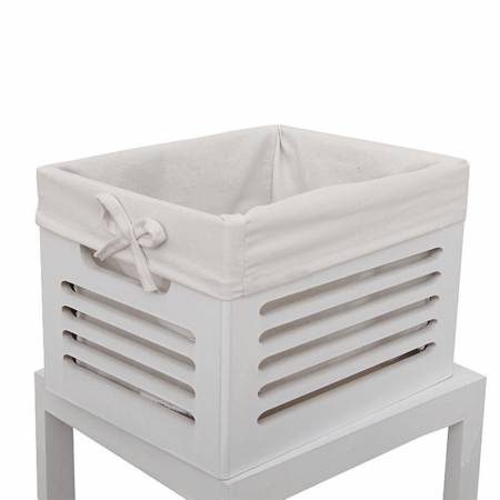 Comodă 4 coşuri, alb/gri, BIBI 4 [1]