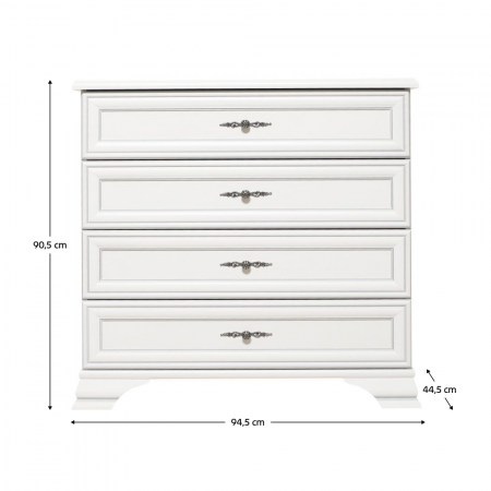 Comodă, alb alpin, KENTAK KOM4S [2]