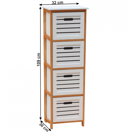 Comodă, alb/natural, TALAS [1]