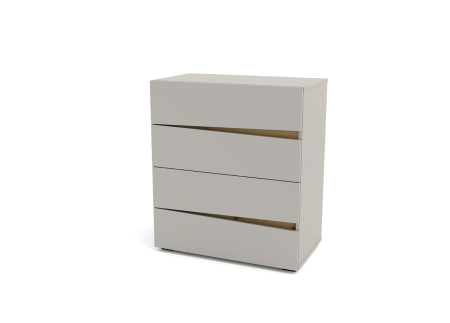 Comoda  cu 4 sertare, casmir/insertie stejar, 70 cm lungime x 80 cm inaltime x 39,5 cm adancime [1]