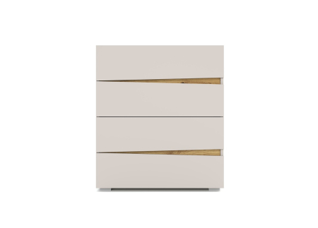 Toate Produsele - Comoda  cu 4 sertare, casmir/insertie stejar, 70 cm lungime x 80 cm inaltime x 39,5 cm adancime