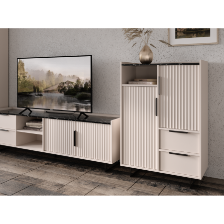 Comodă, caşmir/marmură închisă, FRESIO KOM2D2S [2]