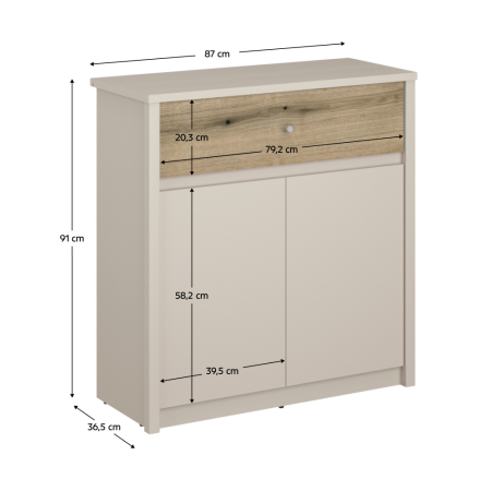 Comodă, caşmir/stejar evoke, KAROS 2D1S [1]