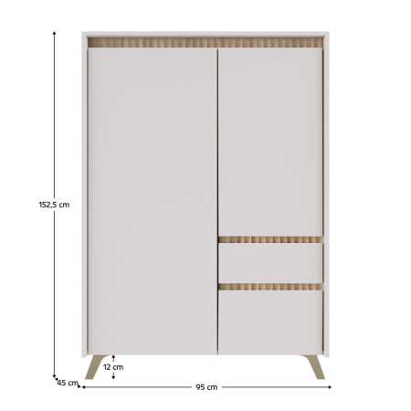 Comodă, caşmir/stejar sonoma, LONGY REG2D1S1K [1]