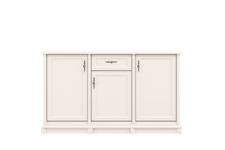 Comoda casmir,  stil clasic ,cu 3 usi si 1 sertar , 153,5 cm x 90,5 cm x 44,5 cm, manere decorative [1]