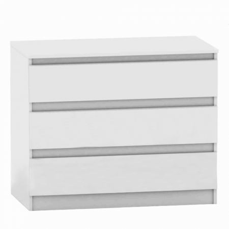 Comode - Comodă cu 3 sertare, albă, HANY NEW 003
