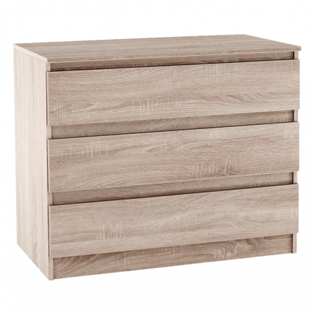 Comode - Comodă cu 3 sertare, stejar sonoma,  HANY NEW 003
