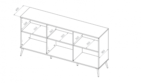 Comoda cu 3 usi moderna/lux ,pal alb alpin /auriu , picioare si manere auriu, 170 cm x 88 x 40 cm, spatioasa , pentru living, dormitor , spatiu comercial, hol [2]