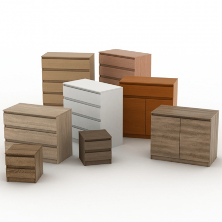 Comodă cu 5 sertare, albă, HANY NEW 005 [1]