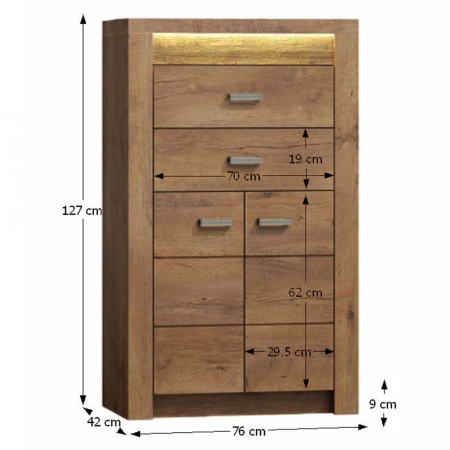 Comodă, frasin deschis, INFINITY I-06 [1]