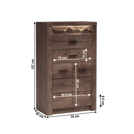 Comodă, frasin închis, INFINITY I-06 [1]