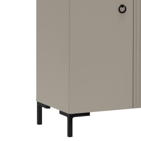 Comodă, gri-maroniu Taupe/stejar silverjack, DOMCA 2D1S [4]