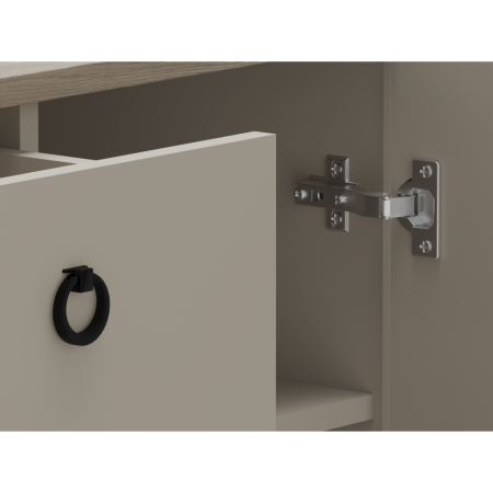 Comodă, gri-maroniu Taupe/stejar silverjack, DOMCA 2D1S [3]