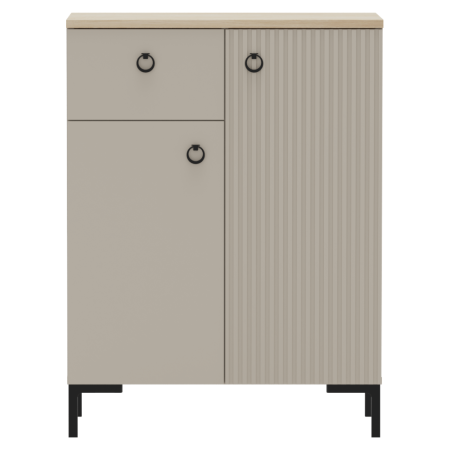 Comodă, gri-maroniu Taupe/stejar silverjack, DOMCA 2D1S [1]