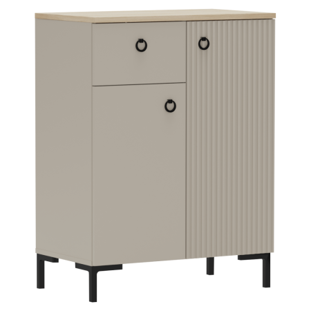 Toate Produsele - Comodă, gri-maroniu Taupe/stejar silverjack, DOMCA 2D1S