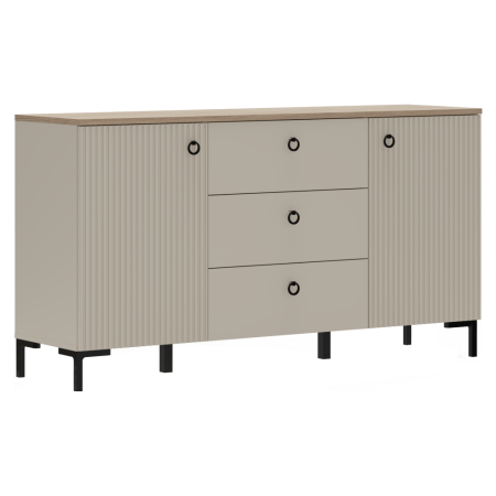 Toate Produsele - Comodă, gri-maroniu Taupe/stejar silverjack, DOMCA 2D3S