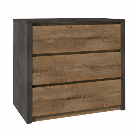 Living - Comodă, gri/stejar lefkas închis, MONTANA K3S