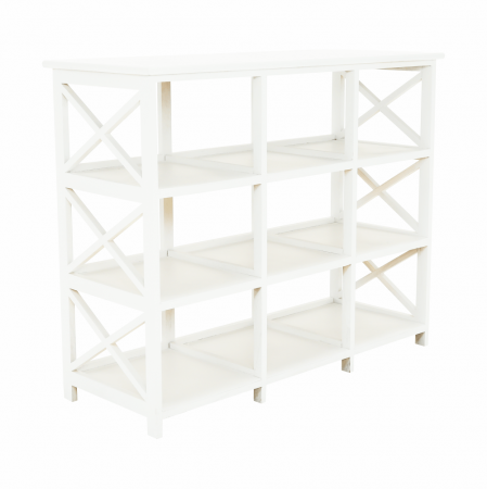 Comodă, lemn/răchită/material textil, alb, RAFAELLO 9 [6]