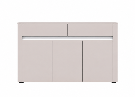 Comoda moderna Casmir cu 3 usi și 2 sertare, mdf si pal , deschidere Gola, 140 x 40 x 85 cm, Bortis Impex [1]