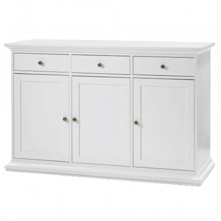 Comode - Comodă, PAL înfoliat/MDF lăcuit, alb, PARIS 77824