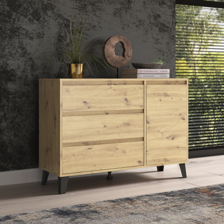 Comodă, stejar artisan, BOGAN NEW 1D3S [6]