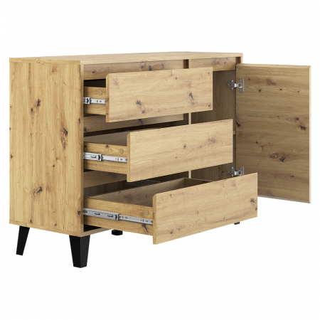 Comodă, stejar artisan, BOGAN NEW 1D3S [10]