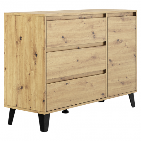 Living - Comodă, stejar artisan, BOGAN NEW 1D3S