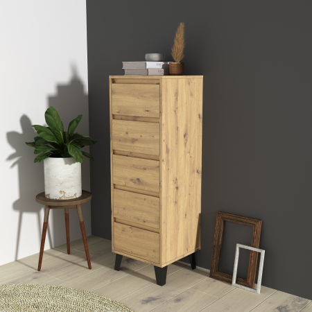 Comodă, stejar artisan, BOGAN NEW 5S40 [8]