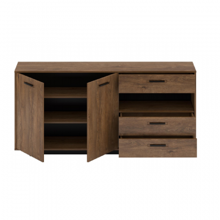 Comodă, stejar bolzano / negru, DELIS G [3]
