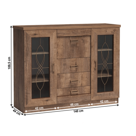 Comodă, stejar lefkas, TEDY TYP T14 [1]