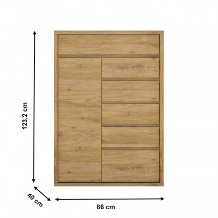 Comodă, stejar shetland, SHELDON TIP 32 [3]