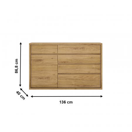 Comodă, stejar shetland, SHELDON TIP 42 [7]