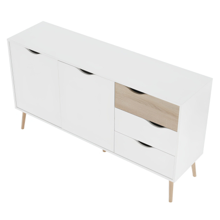 Comodă, stejar sonoma/alb, OSLO 75381 [2]