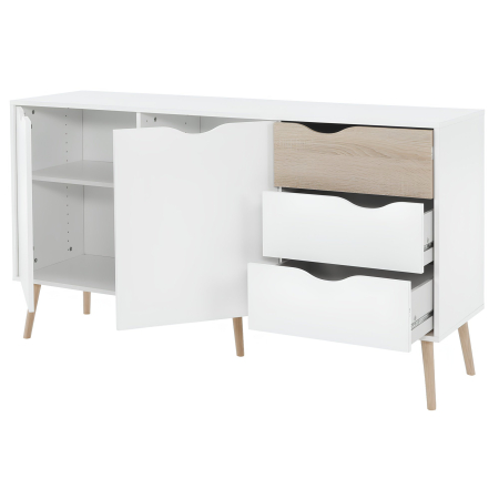 Comodă, stejar sonoma/alb, OSLO 75381 [4]