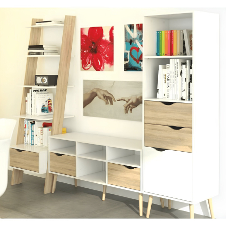 Comodă, stejar sonoma/alb, OSLO 75387 [9]