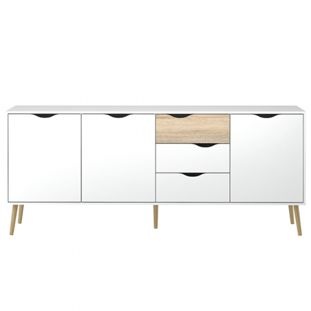 Living - Comodă, stejar sonoma/alb, OSLO 75454
