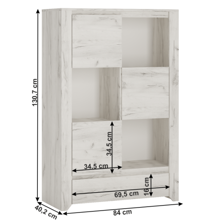 Comodă typ 31, alb craft, ANGEL [1]