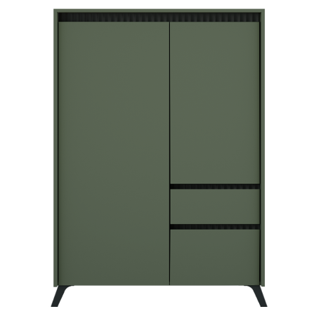 Toate Produsele - Comodă, verde smoke/negru, LONGY REG2D1S1K