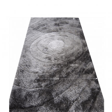 Covor pufos/shaggy , fir lung , gri ,cu model ,Ajnav,80X150 CM [1]