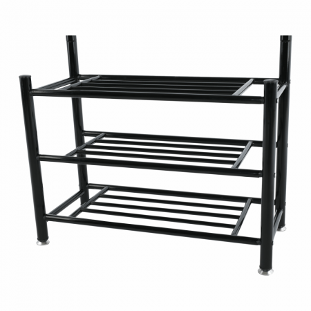 Cuier cu dulap pt. încălţăminte, metal negru, BARNUM [6]