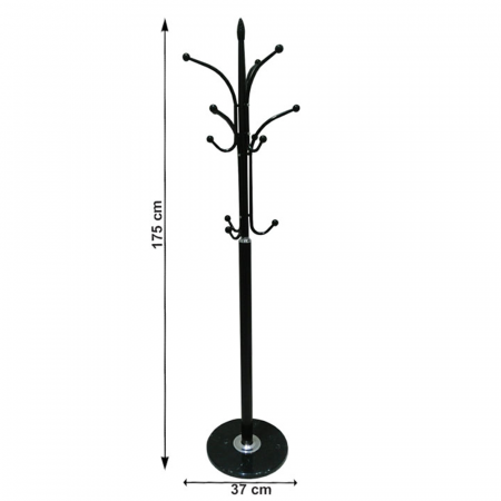 Cuier, metal / marmură neagră, BELVIN [1]