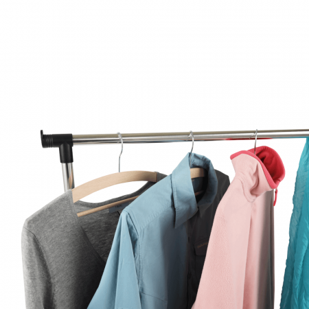 Cuier mobil, inox/plastic negru, DOLFO NEW [8]