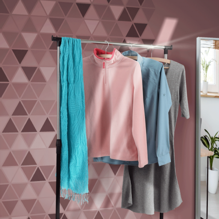 Cuier mobil, inox/plastic negru, DOLFO NEW [18]