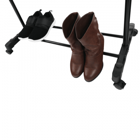 Cuier mobil, inox/plastic negru, DOLFO NEW [10]