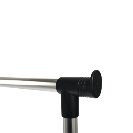 Cuier mobil, inox/plastic negru, DOLFO NEW [12]